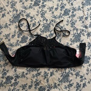 Xhirlation black Crochet Swim Top 18W